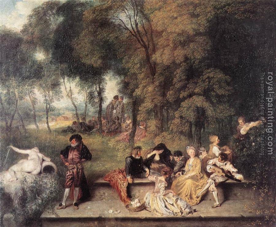 Jean-Antoine Watteau : Merry Company in the Open Air II